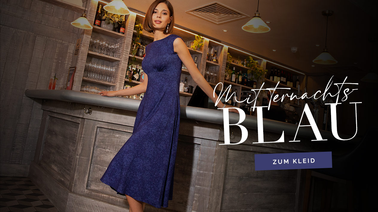 Midi-Kleid Luna (Mitternachtsblau)