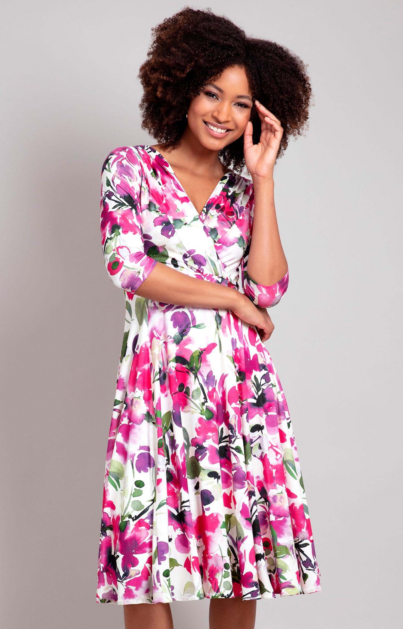 Annie Dress Short Fuchsia Florals Wedding Alie Evening Wear Party Dresses, by - Clothes and