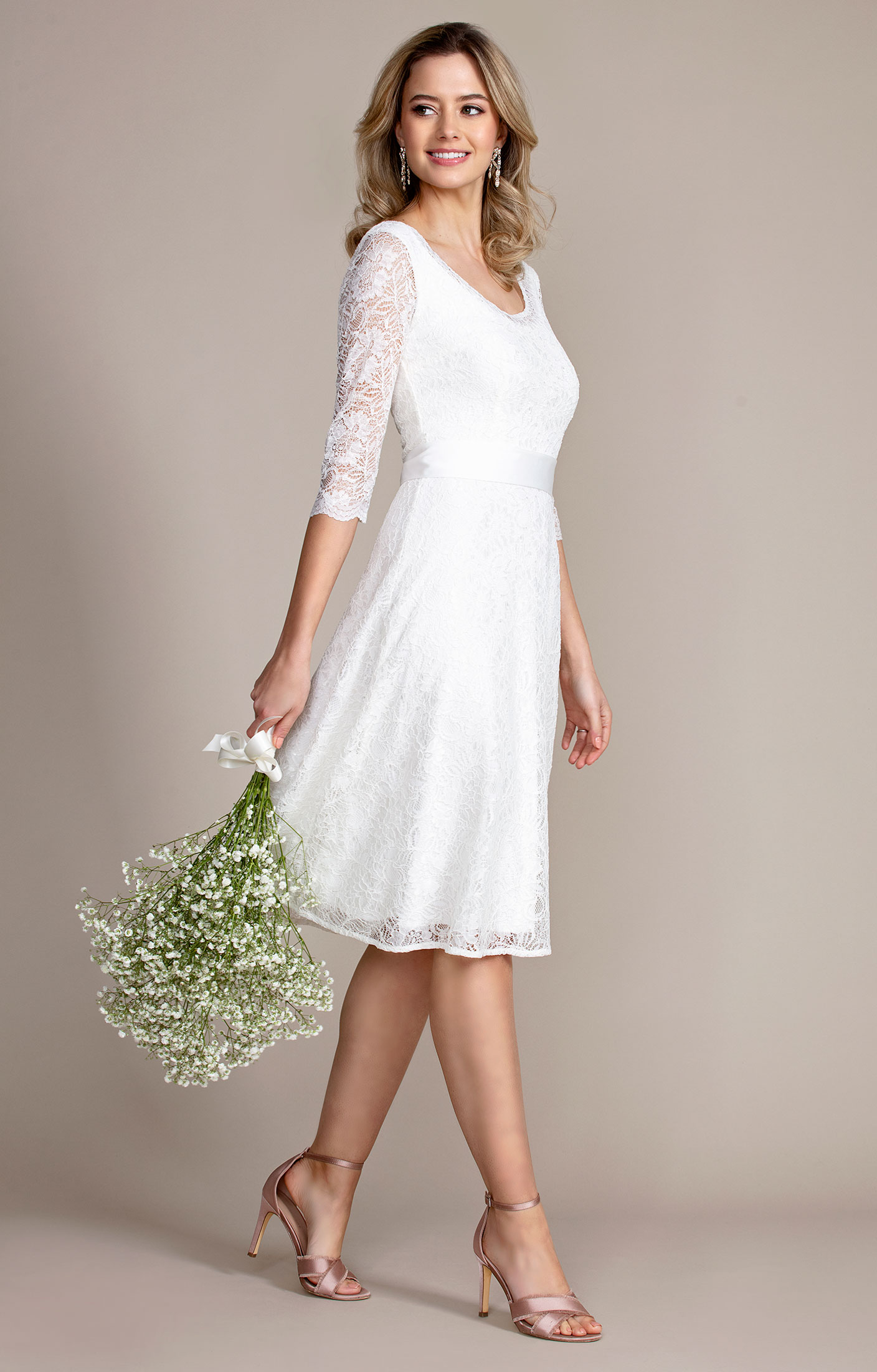 Short Straps Lace Wedding Dress With Corset Back-MK_700186 – DorrisDress