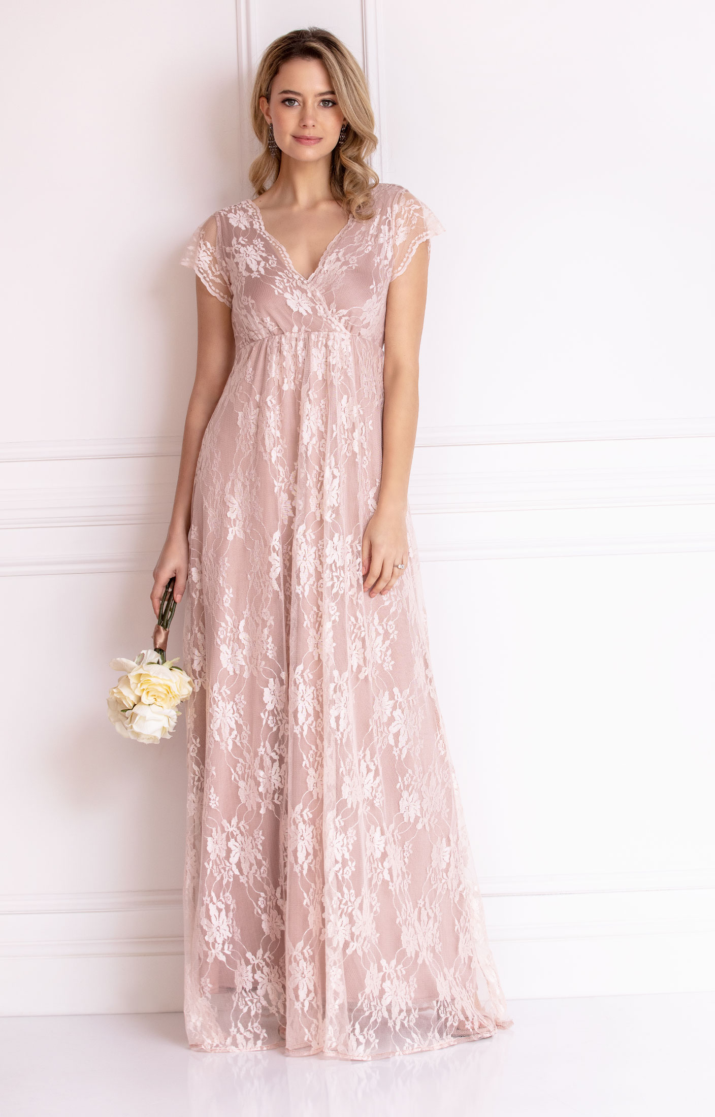 Evangeline Evening Gown (Blush) - Wedding Dresses, Evening Wear