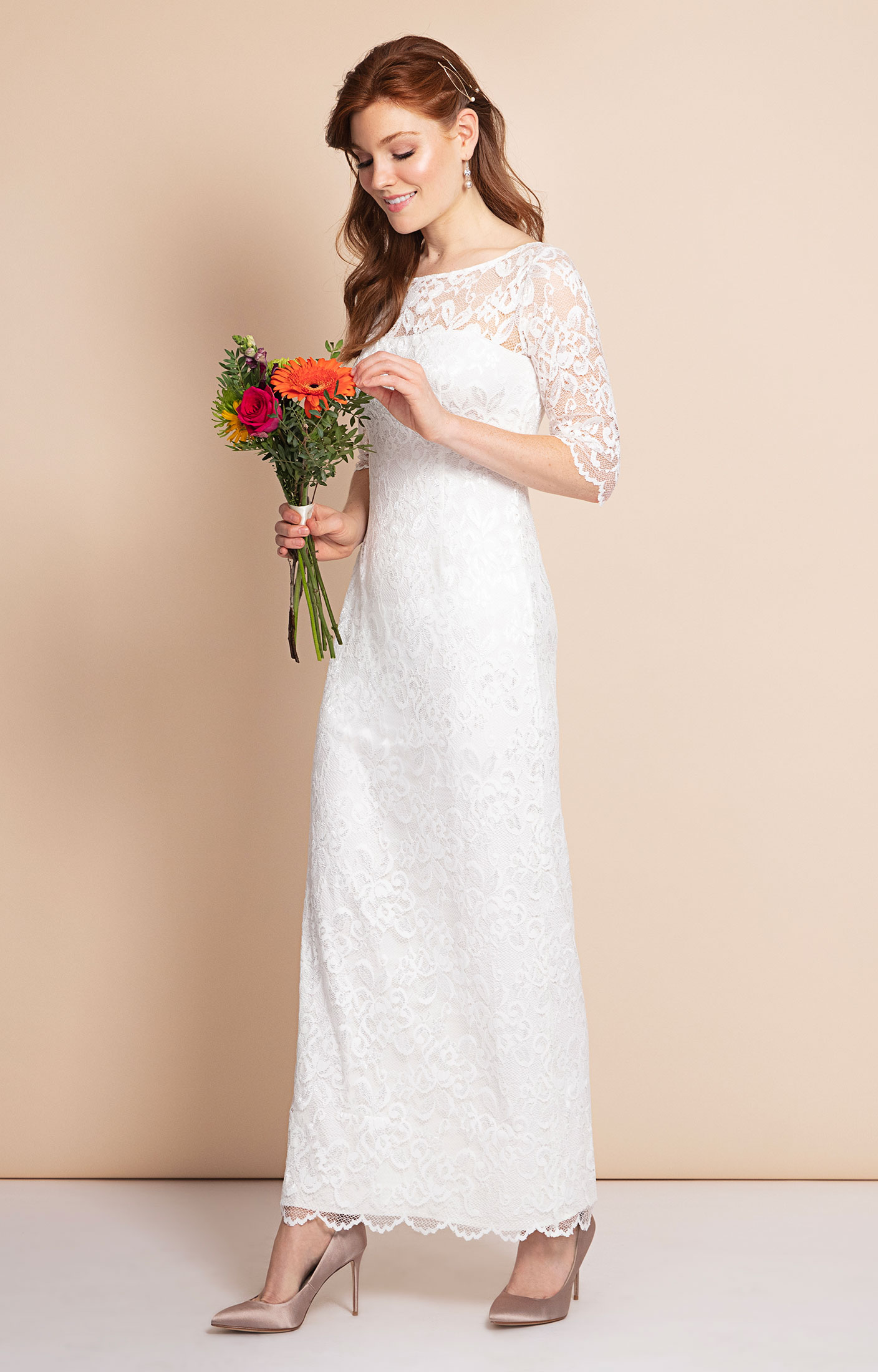 Lila Wedding Gown Long Ivory - Wedding Dresses, Evening Wear and