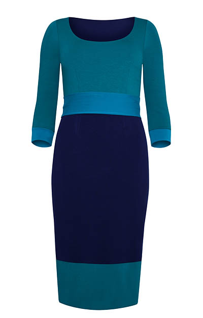 Colour Block Day Dress Marine - Evening Dresses, Occasion Wear and ...