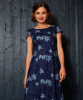 Robe Charlotte en dentelle (Bleu Nuit) by Alie Street