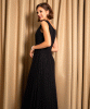 Abendkleid Cruise mit Wasserfall-Ausschnitt  (Schwarz mit Glitter) by Alie Street