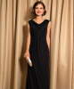 Abendkleid Cruise mit Wasserfall-Ausschnitt  (Schwarz mit Glitter) by Alie Street