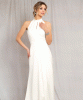 Gia Halter Neck Gown (Ivory) by Alie Street