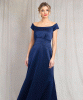 Jasmine Off The Shoulder Gown (Midnight Blue) by Alie Street