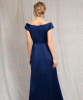 Jasmine Off The Shoulder Gown (Midnight Blue) by Alie Street