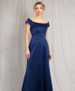 Jasmine Off The Shoulder Gown (Midnight Blue) by Alie Street