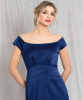 Jasmine Off The Shoulder Gown (Midnight Blue) by Alie Street