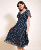 Miranda Dress (Ditsy Navy Floral) by Alie Street