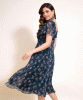 Miranda Dress (Ditsy Navy Floral) by Alie Street