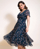 Miranda Dress (Ditsy Navy Floral) by Alie Street