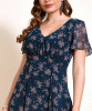 Miranda Dress (Ditsy Navy Floral) by Alie Street