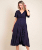 Waterfall Dress (Polka Dot Navy) by Alie Street