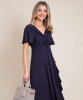 Waterfall Dress (Polka Dot Navy) by Alie Street