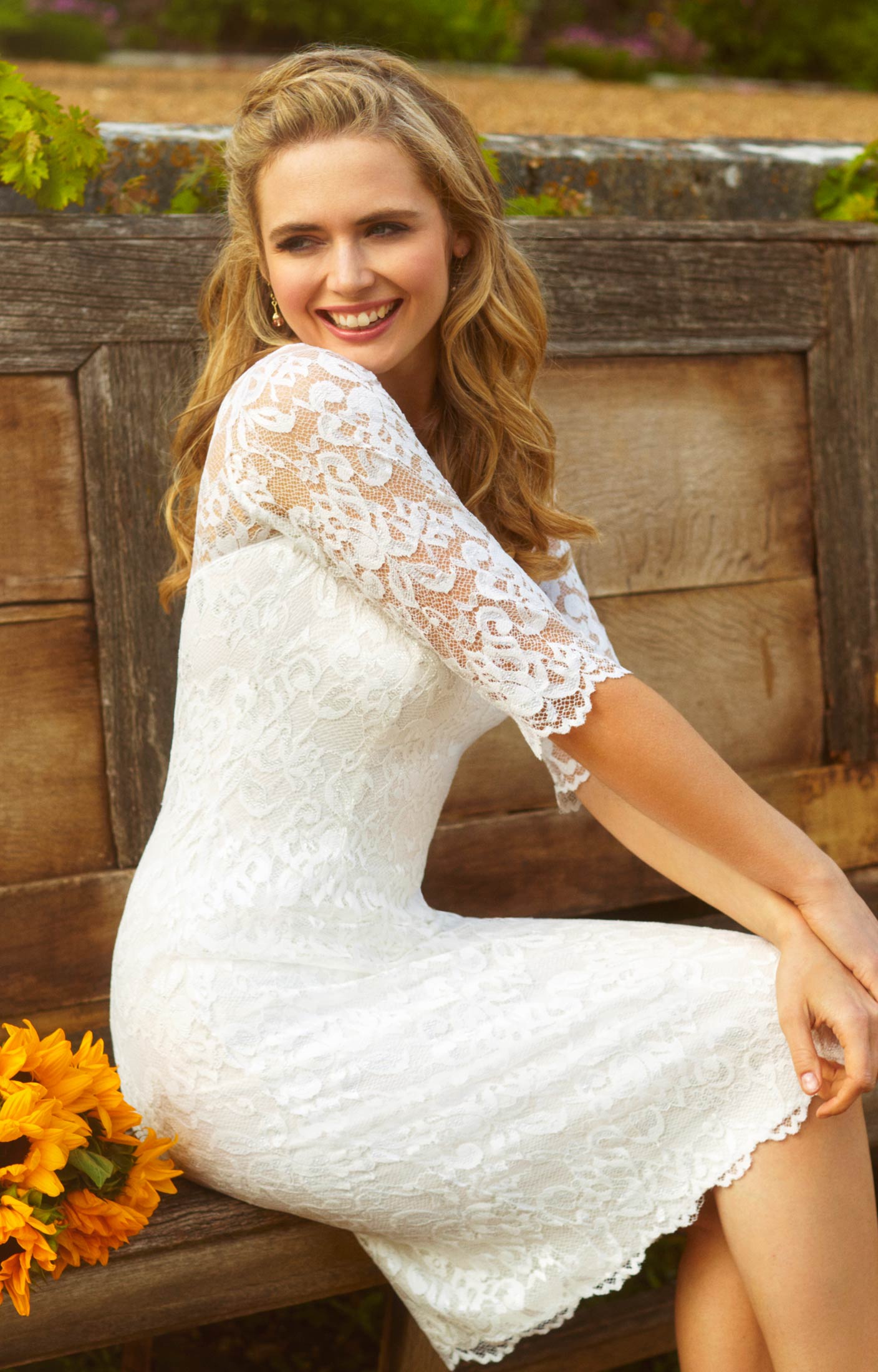 Lila Wedding Dress Short Ivory - Wedding Dresses, Evening Wear and