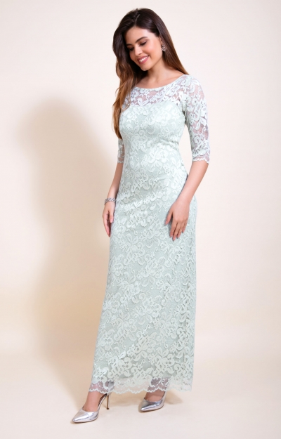 Lila Gown Long (Mint Silver Green) by Alie Street