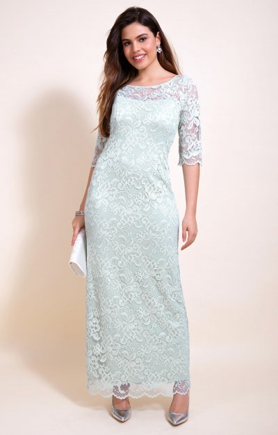 Lila Gown Long (Mint Silver Green) by Alie Street