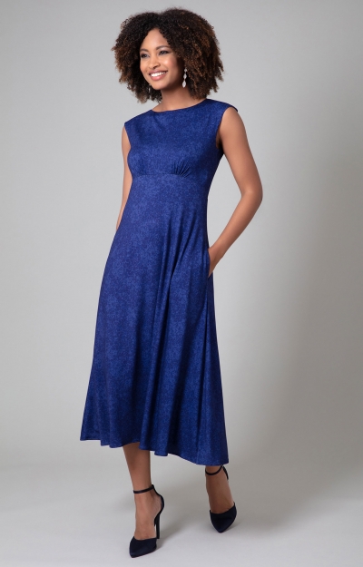 Midi-Kleid Luna (Mitternachtsblau) by Alie Street