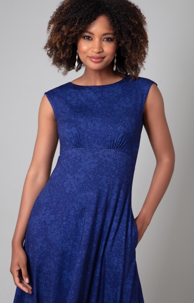 Midi-Kleid Luna (Mitternachtsblau) by Alie Street