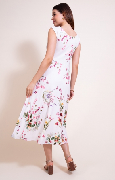 Luna Midi Dress (Petal Pink Floral) by Alie Street