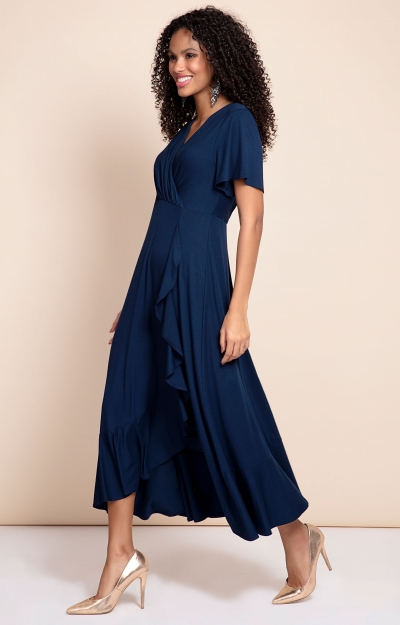 Waterfall Dress Petite (Navy) by Alie Street