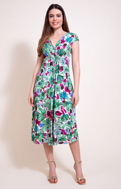 Sara Midi Dress (Paradise Green) by Alie Street