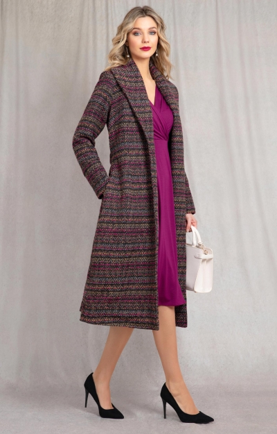 Sabrina Coat (Berry Bouclé) by Alie Street