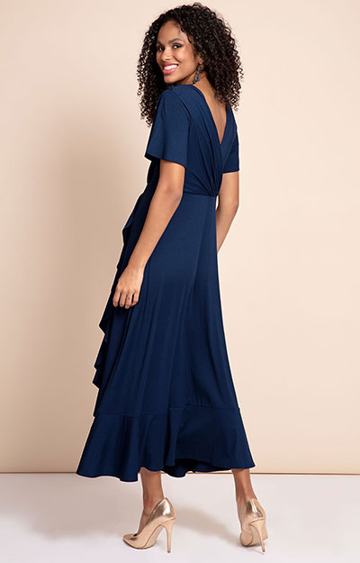 Kleid Wasserfall Marineblau by Alie Street